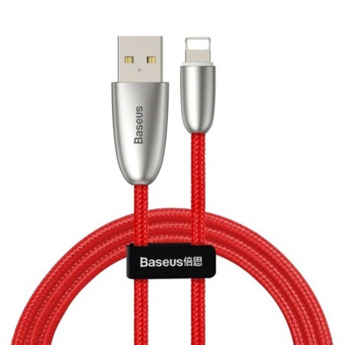 Cablu de date/incarcare Baseus, Torch Series Lightning 2M, 1.5 A, Rosu